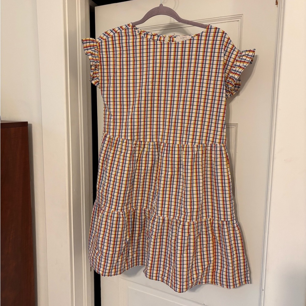 LOFT Multicolor Checkered Women’s Dress